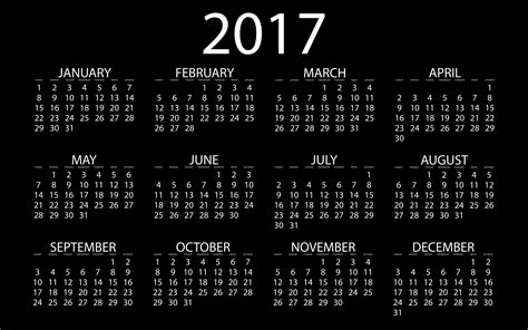Full 2017 Calendar Vector File Image Free Stock Photo Public Domain