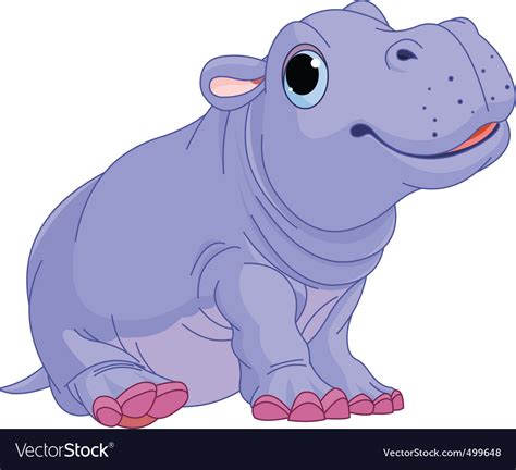 Cartoon Hippo Royalty Free Vector Image Vectorstock