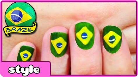 World Cup Nail Art Brazil Youtube