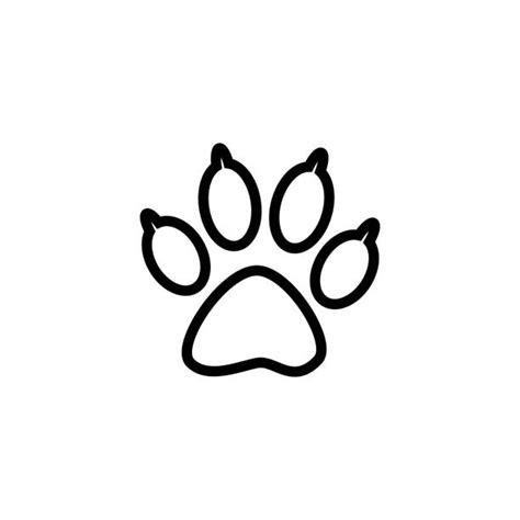 Best Dog Paw Print Outline Illustrations Royalty Free Vector Graphics