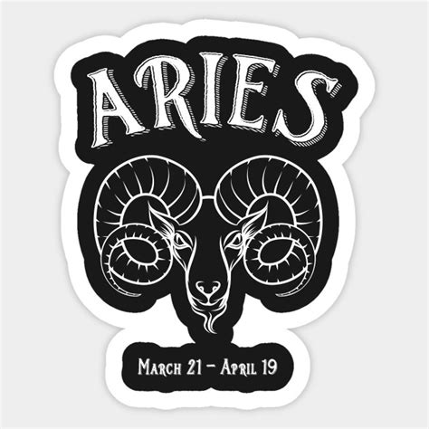 Aries Zodiac Sign Aries Sticker Teepublic
