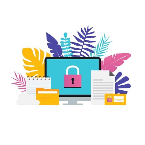 Premium Vector Data Security Flat Vector Illustration Design Secured