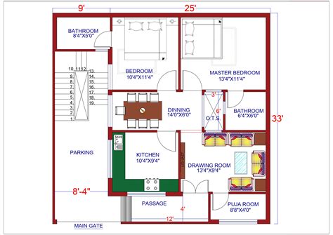 One Floor House Plans Drawing House Plans Single Floo