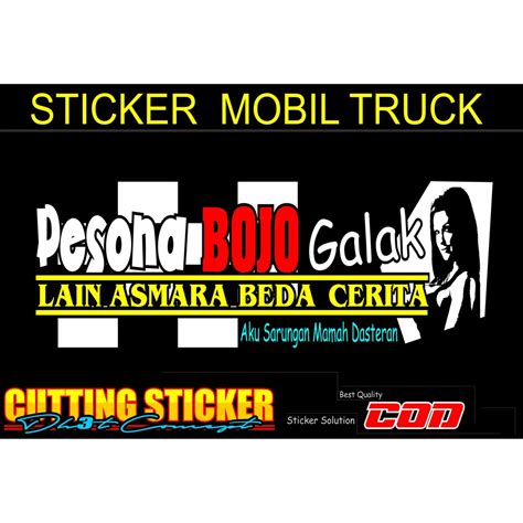 Jual Sticker Kata Kata Kaca Mobil Sticker Truck Oleng Tulisan Custom