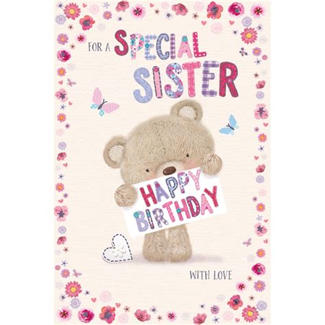 Special Sister Cute Millie Bear Birthday Card Cards Bandm