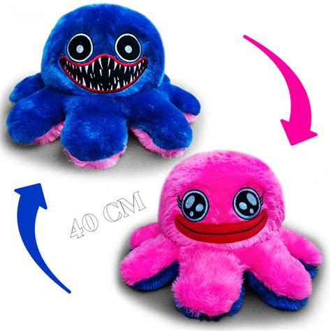 Buy 40cm Giant Higgywuggy And Kissy Missy Reversible Octopus Plush Toy Dual Side Flip Big Poppy