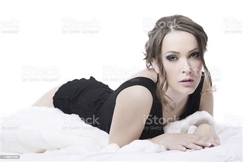 Girl Portrait Lying In Bed Stock Photo Download Image Now Adult