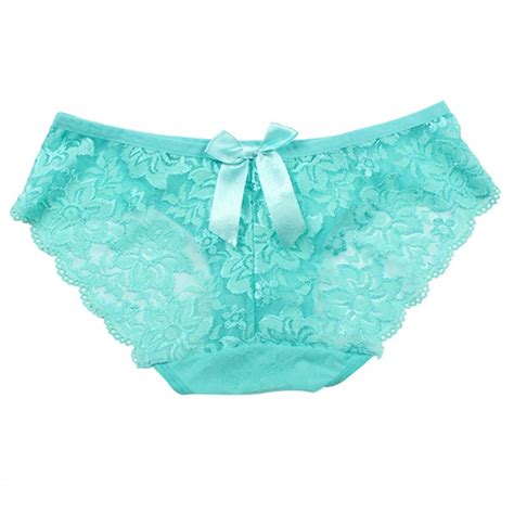 women s sexy lace briefs flowers panties see through bow knot underwear panty knickers 11 colors