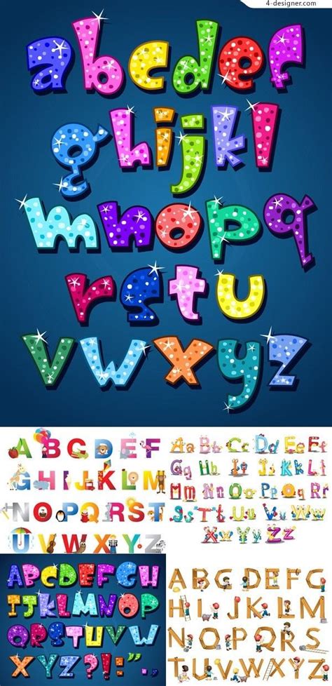 Creative Lettering Alphabet Clipart Letters