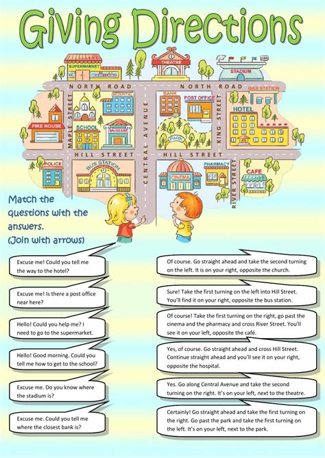 Giving Directions Interactive Worksheet