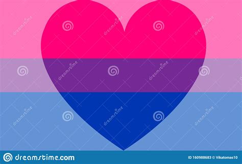 Vector Illustration Lgbt Bisexual Flag With A Heart Bisexual Love Concept Pride Flag And Lgbt