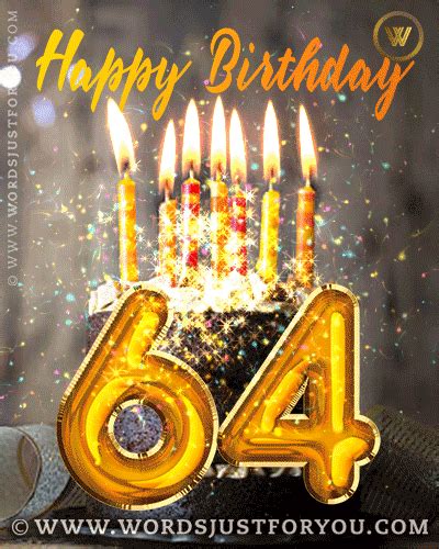 Happy 64 Birthday  01 Original Creative Animated S