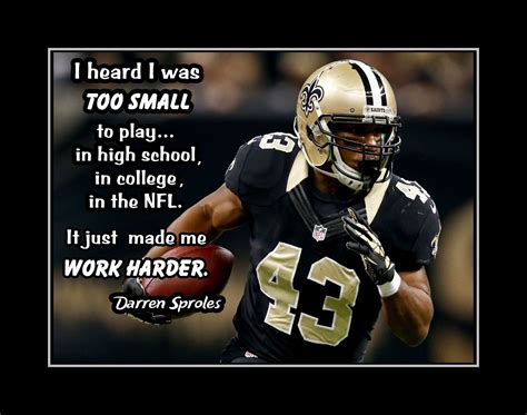 darren sproles inspirational football quote poster nfl motivation quote wall art too small