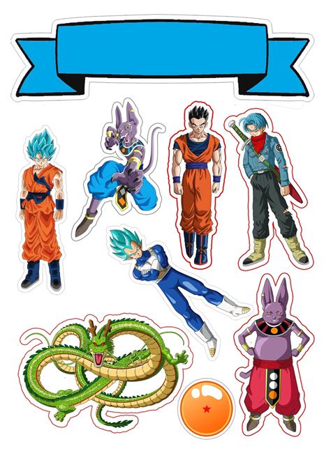 Dragon Ball Z Free Printable Cake And Cupcake Toppers Oh My Fiesta