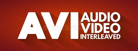 Avi Audio Video Interleaved Acronym Technology Concept Background
