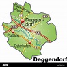 map of deggendorf with transport network Stock Vector Image & Art - Alamy