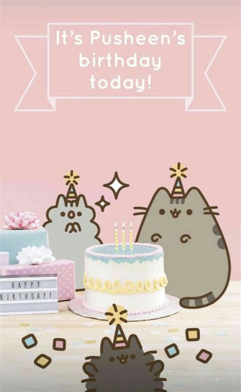 Happy Birthday To Pusheen Pusheen Birthday Cat Birthday Party 10th