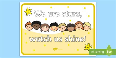 👉 We Are Stars Watch Us Shine Display Poster We Are