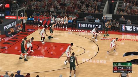 nba 2k20 toronto raptors vs milwaukee bucks gameplay ps4 hd [1080p60fps] youtube