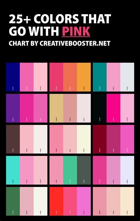 25 Best Colors That Go With Pink Pink Color Palettes Creativebooster