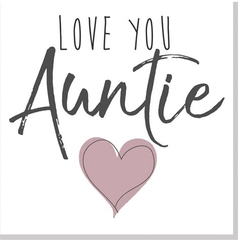 Love You Auntie Square Card Jola Designs