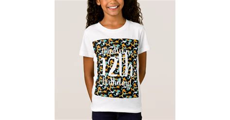Cheetah Animal Print Birthday Shirts For Girls
