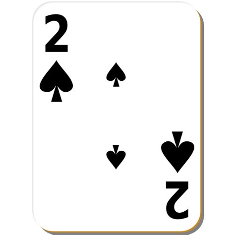 Two Of Spades Playing Card Vector Illustration Free Svg