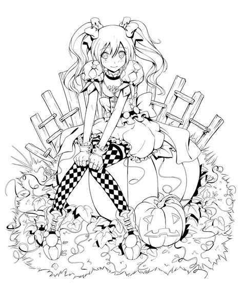 Anime Halloween Coloring Pages Coloring Pages