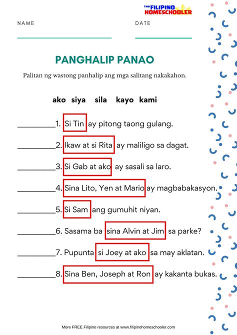 Panghalip Na Panao Filipino Instructional Materials Panghalip Na Panao