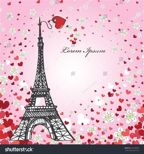 Eiffel Tower Love Pink Wallpaper