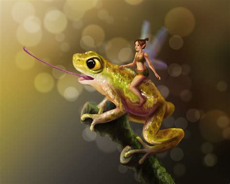Artstation Fairy Riding A Frog