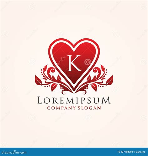 Red Romance Love K Letter Logo Stock Illustration Illustration Of