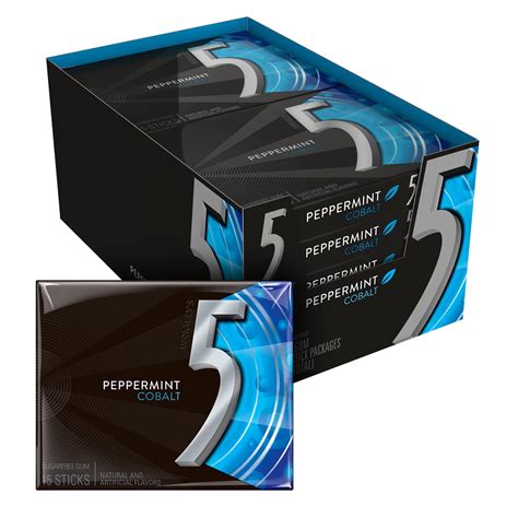 buy 5 gum peppermint cobalt sugar free chewing gum bulk 15 ct 10 pack online in india 23134435