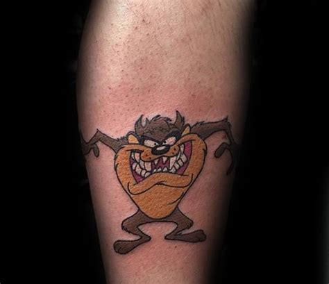 40 Tasmanian Devil Tattoo Designs For Men - Cartoon Character Ink Ideas