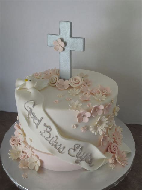 Baptism cake to match tiny prints invitation. June | 2014 | Byrdie Girl Custom Cakes