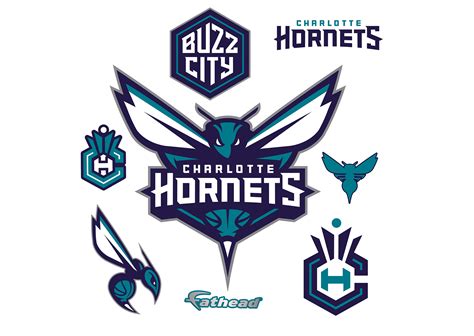 The unofficial twitter, of the official logo of the charlotte @hornets. Charlotte Hornets: Logo - Giant Officially Licensed NBA ...