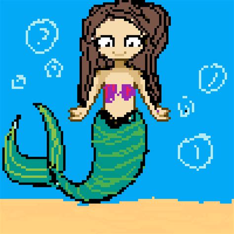 Editing First Ugly Mermaid Free Online Pixel Art Drawing Tool