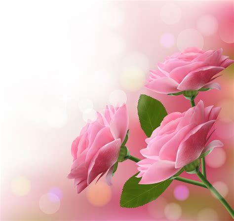 Latar Belakang Bunga Mawar Merah Muda Pola Vektor Vektor Gratis