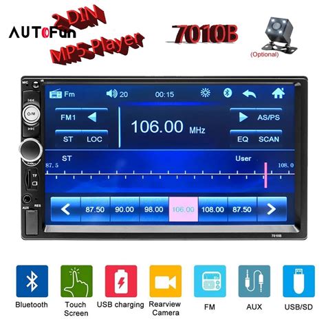 Autofun 7010b 2 Din 7 Touch Screen Car Stereo Video Player Auto Mp5