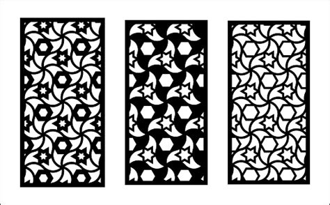 Jali Laser Pattern Design Set Of Decorative Vector Panels For Laser