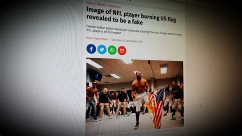 Image Of Nfl Player Burning Us Flag Revealed To Be A Fake Simfin Esafety Safeguarding And