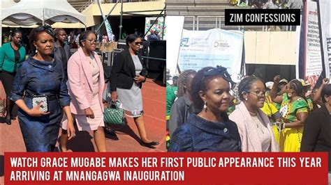 Watch Grace Mugabe Makes Her First Public Appearance This Year Arriving At Mnangagwa