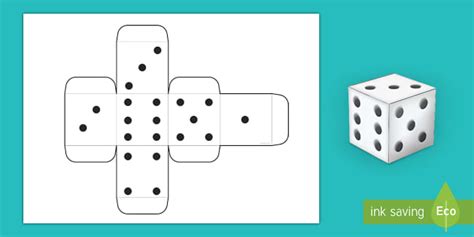 Dice Template Printable Dice And Spinner Twinkl Primary
