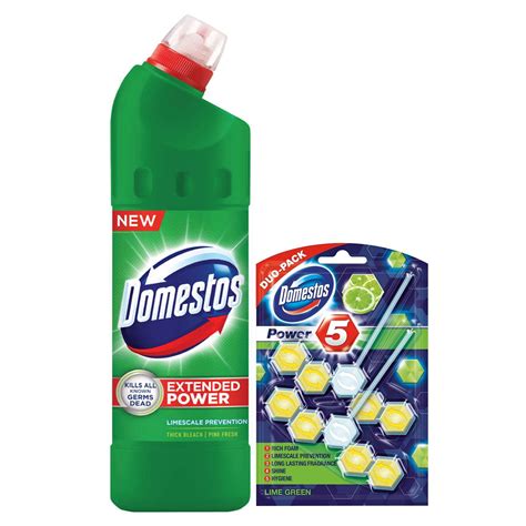 Pachet Dezinfectant Inalbitor Anticalcar Domestos Extended Power Pine