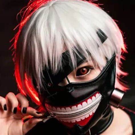 Hot Tokyo Ghoul 2 Kaneki Ken Mask Adjustable Zipper Masks Pu Leather