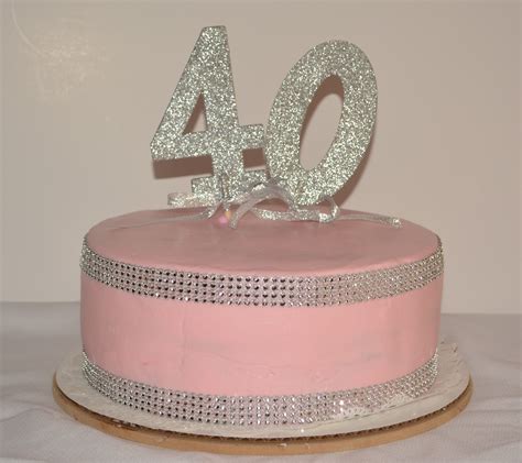 Angel Cakes Pretty In Pink 40th Birthday Cake