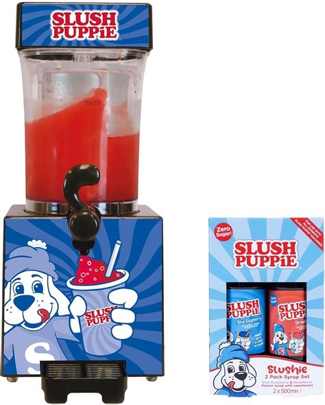 Fizz Creations Slush Puppie Machine And Slush Puppie Zero 2 Pack Syrups