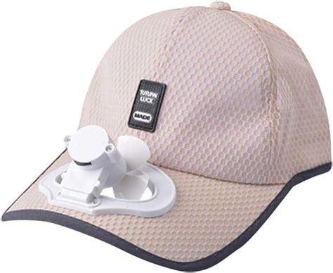 Solar Power Fan Cap Baseball Golf Hat Cool Your Face In Hot Sun Summer