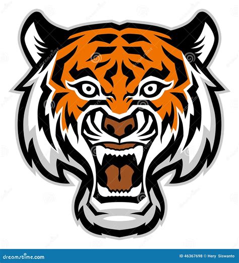Tiger Head Mascot Stock Vector Illustration Of Mascot 46367698