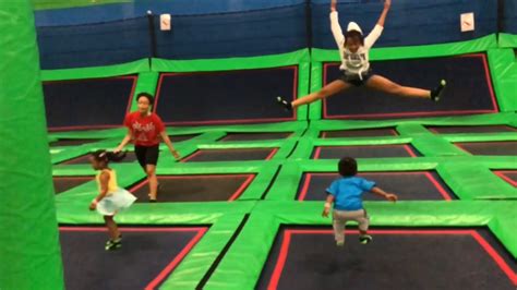 Jumping Fun At Indoor Trampoline Park Bounce With Kids Youtube